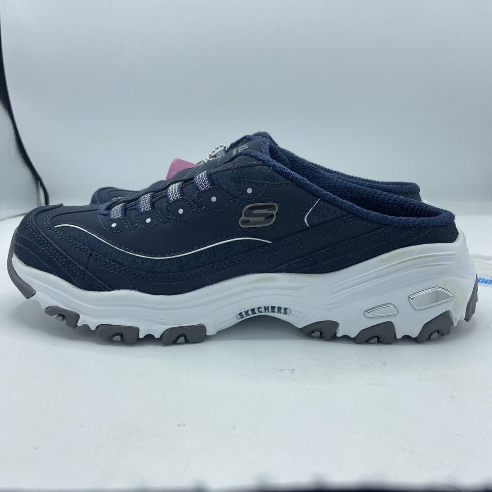 D'lites Skechers Shoes Slip On Clog Women Navy Comfort Memory Foam 11940 Sz 9.5